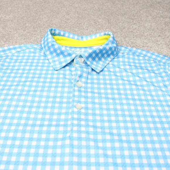 Cutter & Buck Polo Shirt Mens Large Blue CB DryTec Golf Short Sleeve Pullover - Picture 4 of 13